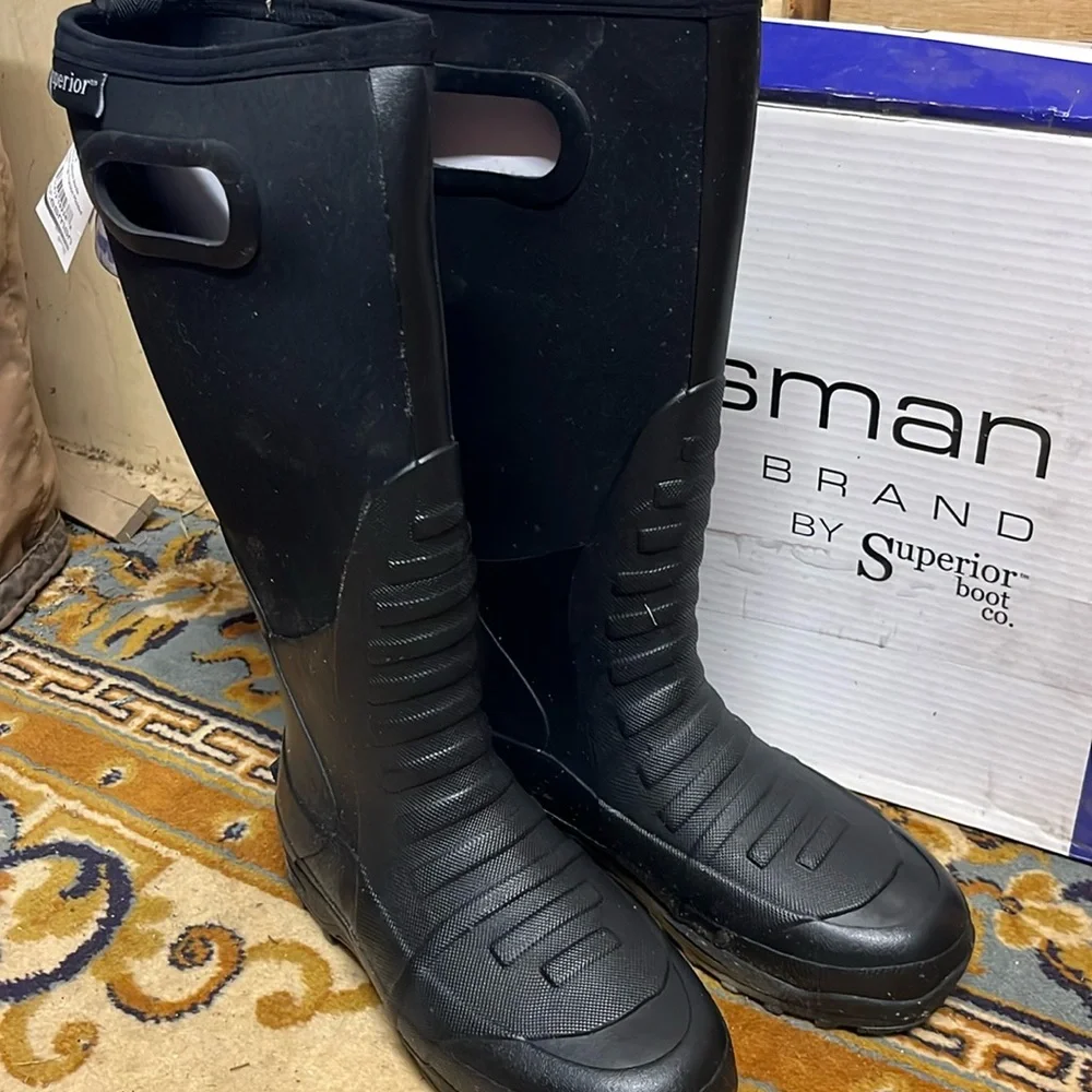 Statemans Brand by Superior Boot Co Durable Black Unisex Winter & Rain Boots